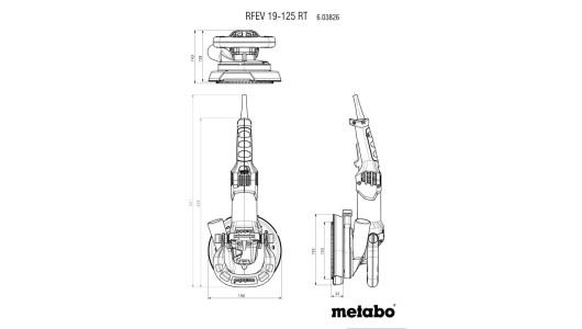 Фреза за бетон 125mm 1900W METABO RFEV 19-125 RT image