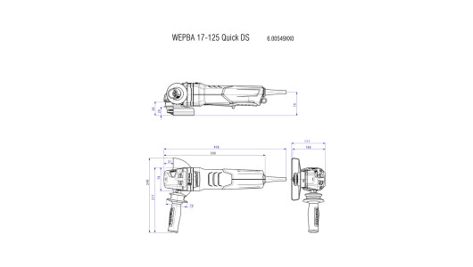 Polizor unghiular 125mm 1900W METABO WEPBA 19-125 Quick DS image