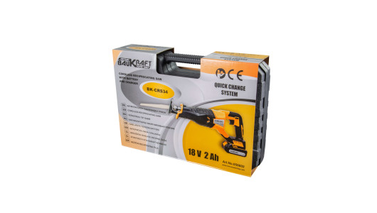 Трион саблен акум. 18V 2Ah quick в куфар BAUKRAFT BK-CRS34 Set image