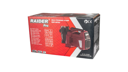 Помпа водна 1100W 1" 77L/min 45m воден филтър LCD RAIDER PRO RDP-WP80 image