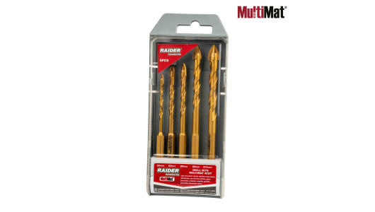 Свредла MultiMat 4Cut TIN Hex 1/4" 5бр. &Oslash;4 5 6 8 и 10mm к-т image