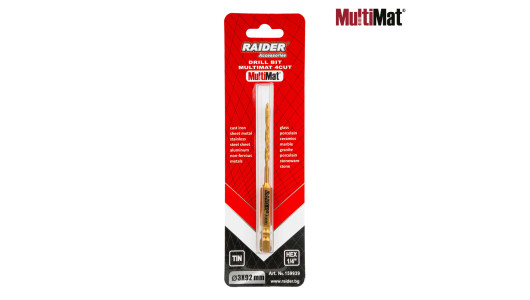 Drill Bit MultiMat 4Cut TIN Hex 1/4" &Oslash;3 mm image
