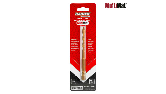 Drill Bit MultiMat 4Cut TIN Hex 1/4" &Oslash;6 mm image