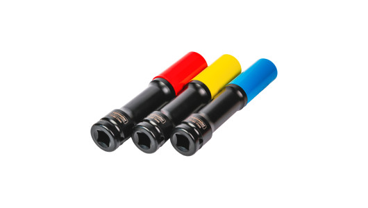 ColorC. Tors. Tefl. Deep6P. Impact Socket Set3x1/2"150mm TMP image