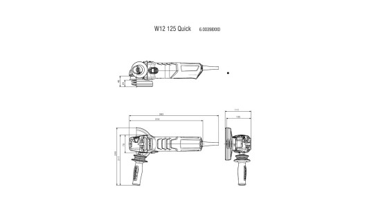 Ъглошлайф 125mm 1250W METABO W 12-125 QUICK (до 2020 г.) image