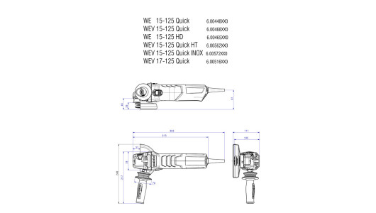 Ъглошлайф 125mm 1550W METABO WE 15-125 QUICK image