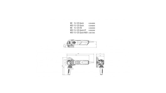Ъглошлайф 125mm 1550W рег. обороти METABO WEV 15-125 QUICK image