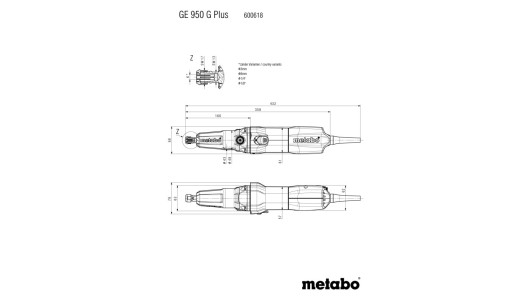 Polizor rectificat extins 950W viteză înregistrată METABO GE image