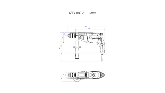 Burghiu cu impact 1010W METABO SBEV 1000-2 ZKBF image