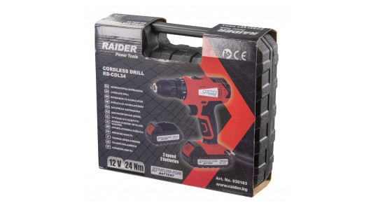Бормашина акум. 12V 2-ск. 2x1.5Ah 24Nm RAIDER RD-CDL34 image