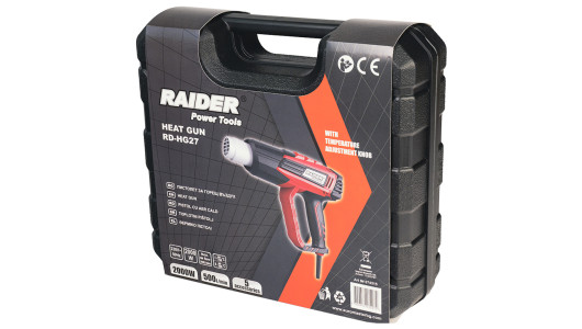 Пистолет за горещ въздух 2000W 2степ. регулиране t&deg; RAIDER RD-HG27 image