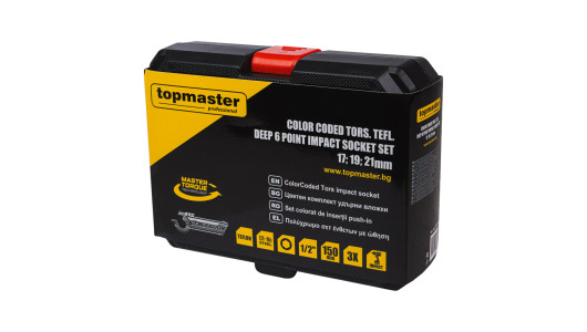 Set 3 tubulare de impact 1/2" 17,19,21mm cu protectie 150mm image