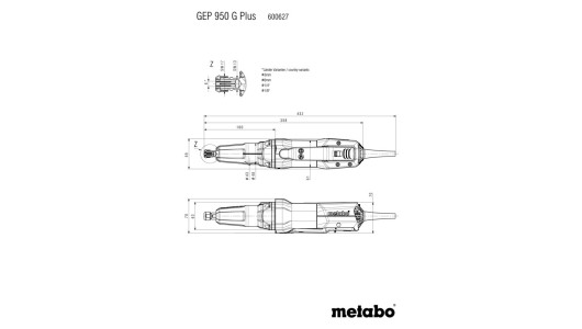 Шлайф прав удължен 950W рег. обороти METABO GEP 950 G PLUS image