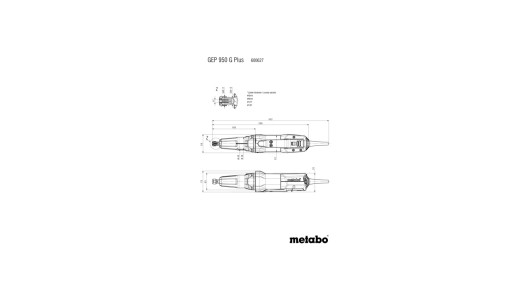 Шлайф прав удължен 950W рег. обороти METABO GEP 950 G PLUS image