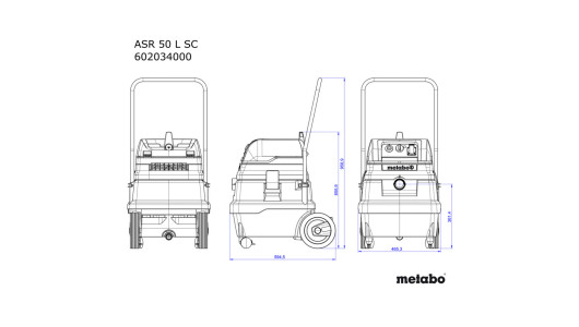 Прахосмукачка 1400W METABO ASR 50 L SC image