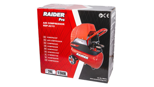 Компресор&nbsp; 24L 1.5kW RAIDER PRO RDP-AC15 image