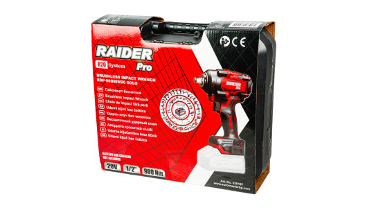 R20 Brushless Impact Wrench 1/2" 550NmCase Solo RDP-55BBIW20 image