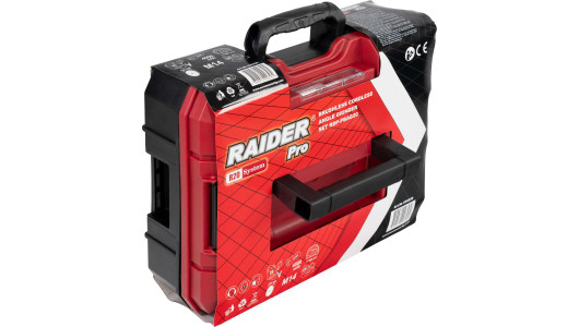 R20 Ъглошлайф акум.безчетков &Oslash;125mm 4Ah в куф. RAIDER PRO RDP-PBAG20Set image