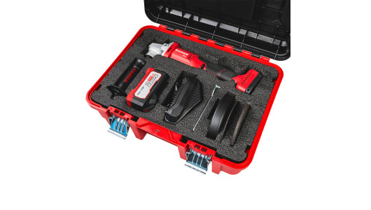 R20 Cordless Angle Grinder &Oslash;125mm 4Ah 2 discs Case RDP-YAG20 image