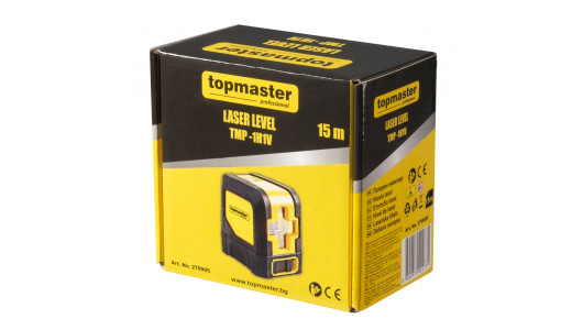 Лазерен нивелир 1H1V 15м. зелен лъч Topmaster Professional image
