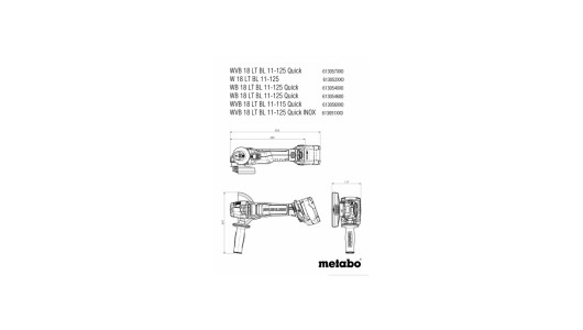 Polizor unghiular W 18 LT BL 11-125 SOLO image