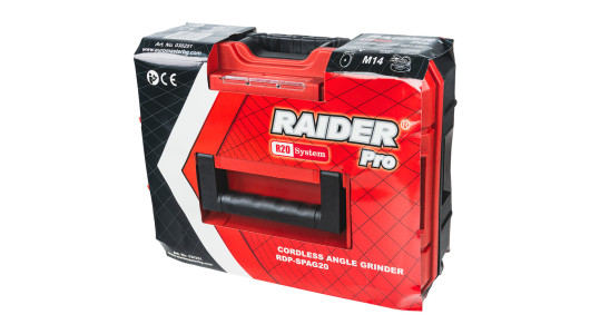 R20 Ъглошлайф &Oslash;125mm 4Ah Case 2 диска RAIDER PRO RDP-SPAG20 Set image