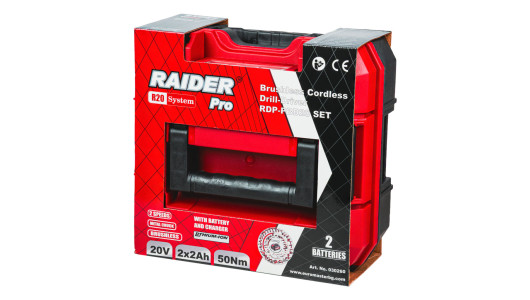 R20 Бормашина безч. 2-ск. 10mm 50Nm 2x2Ah Case RDP-PBD20 image