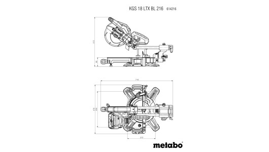 Герунг циркуляр акум. ø216 mm KGS 18 LTX BL image