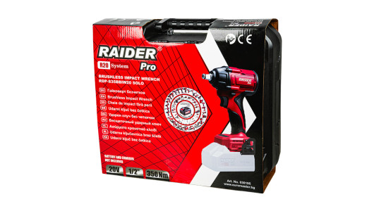 R20 Brushless Impact Wrench 1/2" 280NmCase Solo RDP-28BBIW20 image
