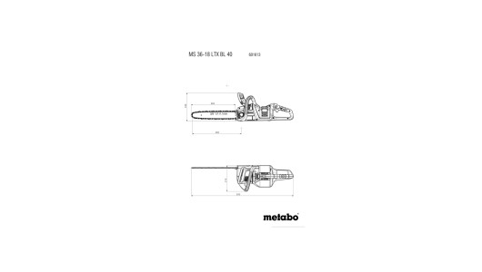 Ferăstrău cu lanț acum. 40cm METABO MS 36-18 LTX BL 40 SOLO image