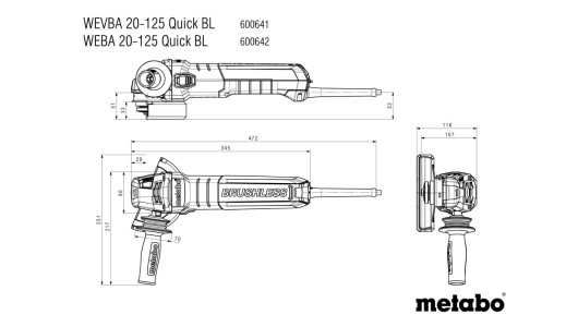 WEBA 20-125 Quick BL Angle grinder image