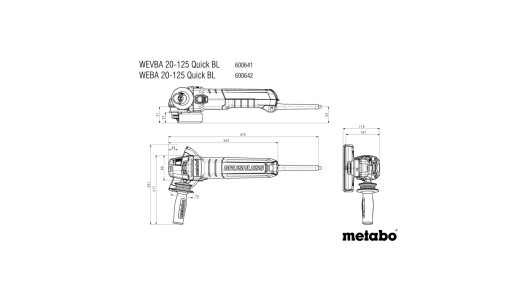 Ъглошлайф WEBA 20-125 Quick BL (220-240 V) image