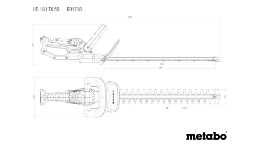 Храсторез акум. 18V 55cm METABO HS 18 LTX 55 Solo image