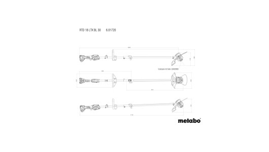 Cositoare-tuns cu acum. 300mm METABO RTD 18 LTX BL 30 SOLO image