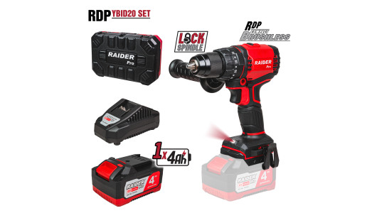 R20 Brushless Hammer Drill 2 speed 13mm 60Nm 4Ah RDP-YBID20 image